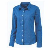 BLUSA OXFORD MANGA LARGA 100% ALGODON